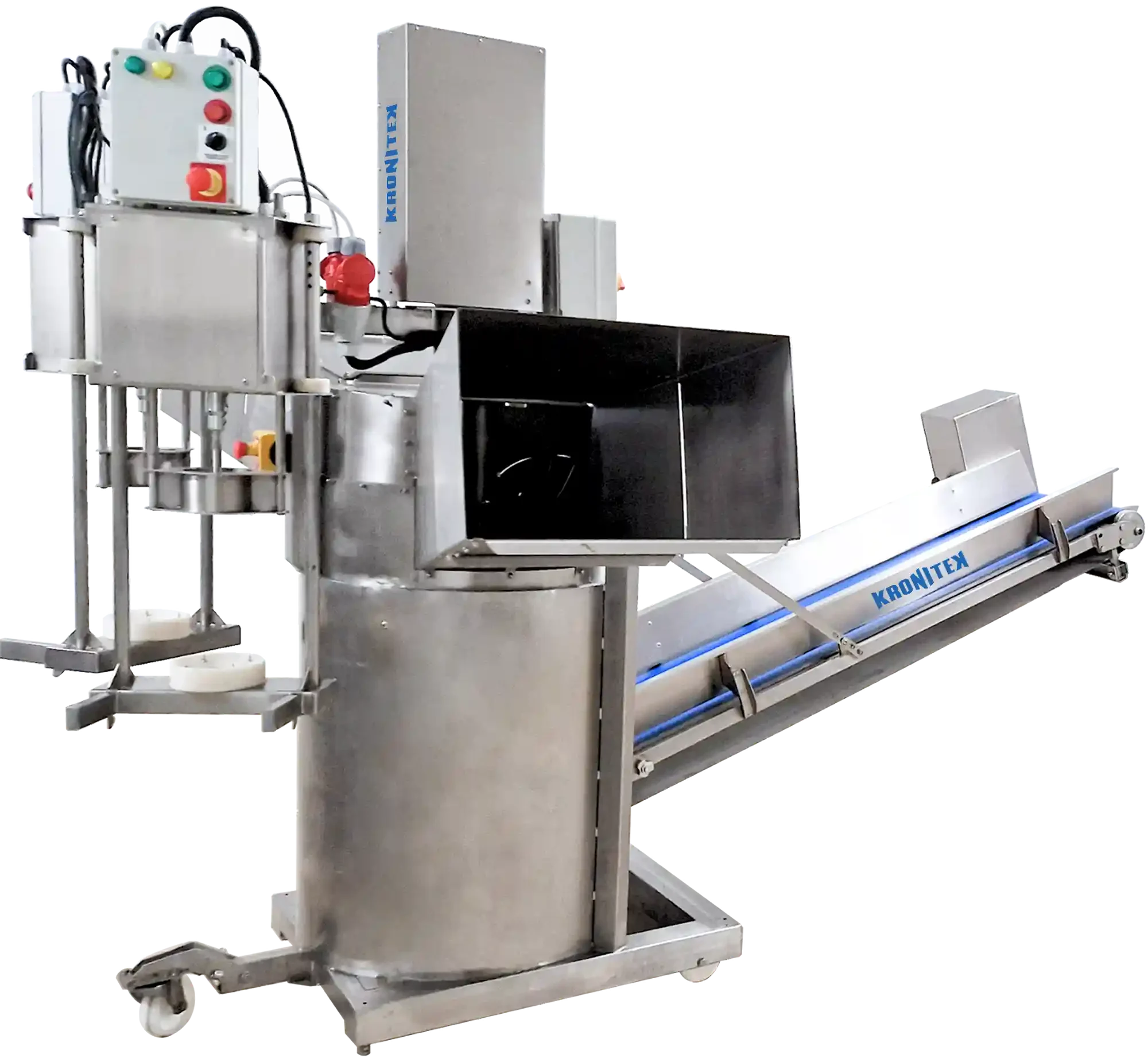 Industrial cabbage processing machine S65 with conveyor and core drills